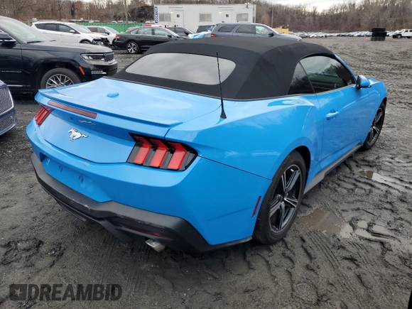 2024 Ford Mustang EcoBoost with VIN 1FAGP8UH8R5114617, listed as a Copart auction lot 86103874 with 0 mi miles and Salvage Title. Bid and sale history available at carsss.com. Image 3.