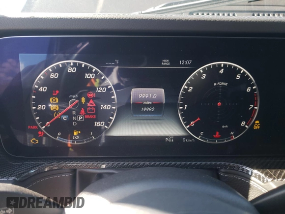 2023 Mercedes-Benz G 550 with VIN W1NYC6BJ3PX461528, listed as a Copart auction lot 87510075 with 19,992 mi miles and Salvage Title. Bid and sale history available at DreamBid. Image 9.