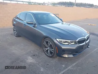 2019 BMW 3 Series 330i xDrive with VIN WBA5R7C58KAJ81967, listed as a IAAI auction lot 41093104 with 46,445 mi miles. Bid and sale history available at carsss.com. Image 1.