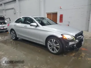 2021 Mercedes-Benz C 300 with VIN W1KWF8EBXMR636515, listed as a Copart auction lot 55797345 with 48,956 mi miles and Salvage title. Bid and sale history available at DreamBid. Image 4.