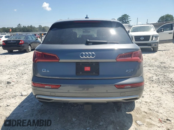 2018 Audi Q5 Premium Plus with VIN WA1BNAFY8J2072447, listed as a Copart auction lot 64939895 with 44,035 mi miles and Salvage title. Bid and sale history available at DreamBid. Image 6.