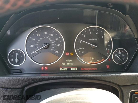 2018 BMW 3 Series 330i xDrive with VIN WBA8D9G56JNU69320, listed as a Copart auction lot 60794345 with 104,036 mi miles and Salvage title. Bid and sale history available at DreamBid. Image 9.