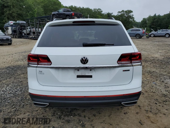 2021 Volkswagen Atlas SE with VIN 1V2KP2CA8MC536766, listed as a Copart auction lot 61058575 with 24,805 mi miles and Salvage title. Bid and sale history available at DreamBid. Image 6.