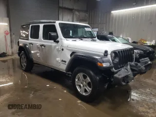 2022 Jeep Wrangler Unlimited Sport S with VIN 1C4HJXDG4NW180085, listed as a Copart auction lot 87685325 with 53,586 mi miles and Salvage Title. Bid and sale history available at DreamBid. Image 4.