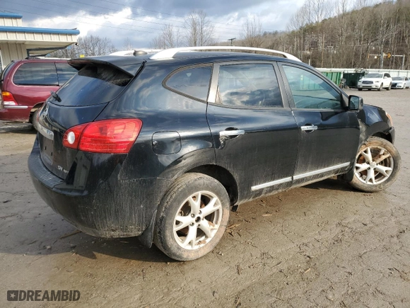 2011 Nissan Rogue SV with VIN JN8AS5MV1BW662403, listed as a Copart auction lot 46217715 with 224,115 mi miles and Salvage Title. Bid and sale history available at carsss.com. Image 3.