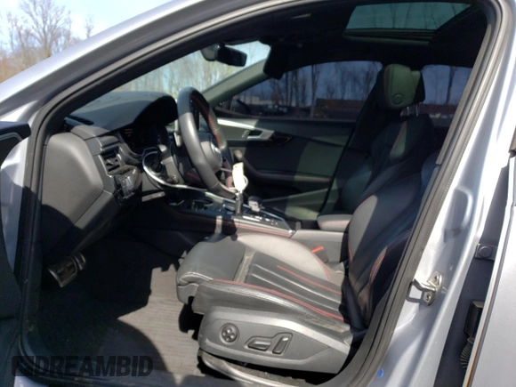 2019 Audi A4 Premium Plus with VIN WAUENAF42KA044955, listed as a Copart auction lot 46553044 with 77,833 mi miles and Salvage Title. Bid and sale history available at carsss.com. Image 7.