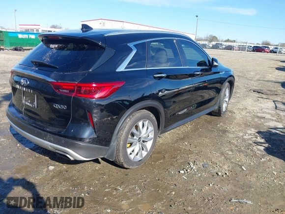 2020 Infiniti QX50 Luxe with VIN 3PCAJ5M12LF117067, listed as a IAAI auction lot 41172977 with 56,991 mi miles and . Bid and sale history available at DreamBid. Image 4.
