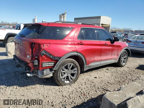 2024 Ford Explorer XLT with VIN 1FMSK8DH7RGA42621, listed as a Copart auction lot 47085265 with 7,171 mi miles and Salvage Title. Bid and sale history available at carsss.com. Image 3.