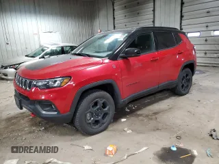 2023 Jeep Compass Trailhawk with VIN 3C4NJDDN5PT513984, listed as a Copart auction lot 54375065 with 24,482 mi miles and Non repairable. Bid and sale history available at DreamBid. Image 1.
