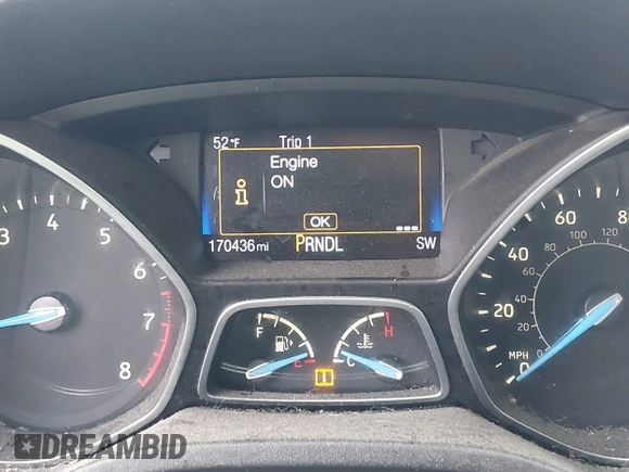 2015 Ford Focus SE with VIN 1FADP3K2XFL364856, listed as a IAAI auction lot 42190028 with 170,436 mi miles. Bid and sale history available at carsss.com. Image 7.