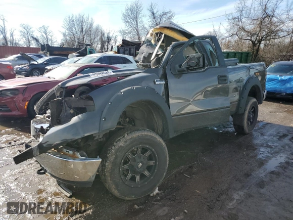 2005 Ford F-150 XL with VIN 1FTRF14W45NA21020, listed as a Copart auction lot 45088545 with 0 mi miles and Salvage Title. Bid and sale history available at carsss.com. Image 1.