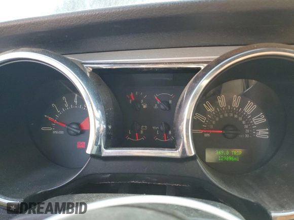 2008 Ford Mustang GT Deluxe with VIN 1ZVHT82H585171950, listed as a Copart auction lot 51599375 with 129,896 mi miles and Salvage Title. Bid and sale history available at carsss.com. Image 9.