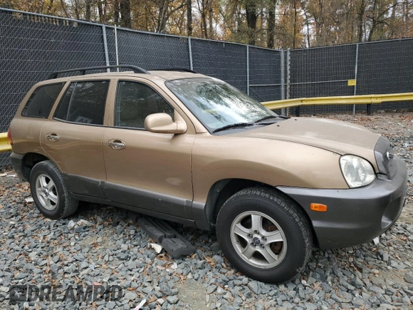2001 Hyundai Santa Fe GLS with VIN KM8SC83D71U084837, listed as a Copart auction lot 77588984 with 102,585 mi miles and Salvage Title. Bid and sale history available at carsss.com. Image 4.