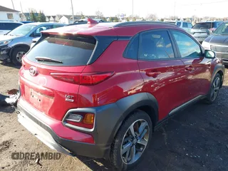 2021 Hyundai Kona Ultimate with VIN KM8K5CA57MU662724, listed as a IAAI auction lot 41919686 with 61,426 mi miles and . Bid and sale history available at carsss.com. Image 4.