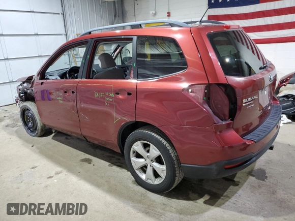 2015 Subaru Forester Premium with VIN JF2SJADC0FH458844, listed as a Copart auction lot 50400425 with 129,643 mi miles and Salvage Title. Bid and sale history available at DreamBid. Image 2.