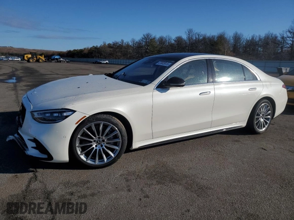 2022 Mercedes-Benz S-Class S 500 with VIN W1K6G6DB5NA166087, listed as a Copart auction lot 47003915 with 7,000 mi miles and Salvage Title. Bid and sale history available at carsss.com. Image 1.