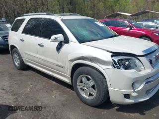 2011 GMC Acadia Denali with VIN 1GKKVTED5BJ329592, listed as a IAAI auction lot 42022700 with 210,336 mi miles. Bid and sale history available at carsss.com. Image 1.