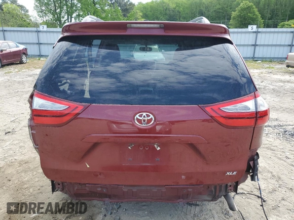 2016 Toyota Sienna XLE with VIN 5TDYK3DC4GS734554, listed as a Copart auction lot 54354815 with 58,506 mi miles and Salvage Title. Bid and sale history available at DreamBid. Image 6.
