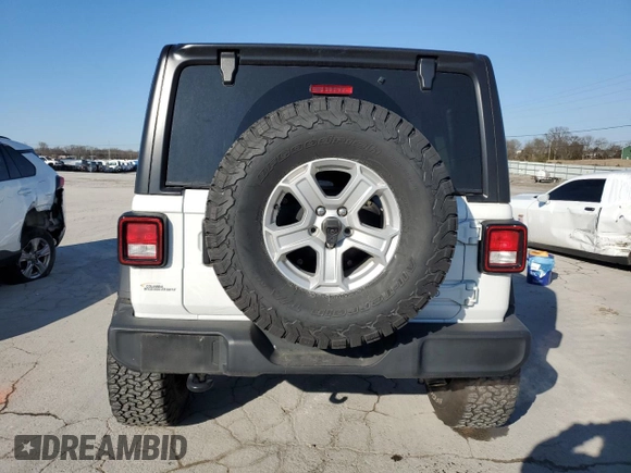 2022 Jeep Wrangler Unlimited Sport with VIN 1C4HJXDG6NW201051, listed as a Copart auction lot 42795565 with 30,197 mi miles and Salvage Title. Bid and sale history available at DreamBid. Image 6.