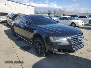2013 Audi A8 4.0L with VIN WAUR2AFD5DN009509, listed as a Copart auction lot 41412805 with 33,917 mi miles and Salvage Title. Bid and sale history available at DreamBid. Image 4.
