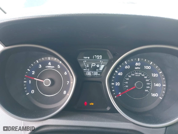 2016 Hyundai Elantra SE with VIN 5NPDH4AE2GH691895, listed as a IAAI auction lot 41778639 with 136,738 mi miles. Bid and sale history available at carsss.com. Image 7.