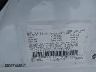 2012 Mitsubishi Galant ES with VIN 4A32B3FF5CE025481, listed as a IAAI auction lot 41613955 with 118,110 mi miles. Bid and sale history available at carsss.com. Image 9.