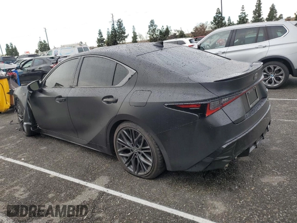 2023 Lexus IS with VIN JTHAP1D21P5003907, listed as a Copart auction lot 42641105 with 21,907 mi miles and Salvage Title. Bid and sale history available at carsss.com. Image 2.