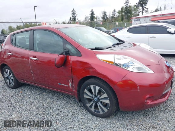 2013 Nissan LEAF SL with VIN 1N4AZ0CPXDC411967, listed as a IAAI auction lot 42120907 with 102,035 mi miles. Bid and sale history available at carsss.com. Image 6.