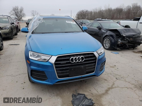 2017 Audi Q3 Premium Plus with VIN WA1JCCFS4HR001935, listed as a Copart auction lot 84167144 with 33,739 mi miles and Salvage title. Bid and sale history available at DreamBid. Image 5.