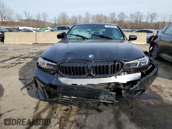 2023 BMW 3 Series 330e xDrive with VIN 3MW39FS0XP8D43902, listed as a Copart auction lot 80539264 with Not Provided miles and Non Repairable. Bid and sale history available at carsss.com. Image 5.