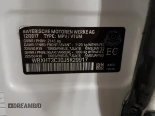 2018 BMW X1 xDrive28i with VIN WBXHT3C30J5K29917, listed as a Copart auction lot 56165845 with 131,876 mi miles and Salvage title. Bid and sale history available at DreamBid. Image 13.