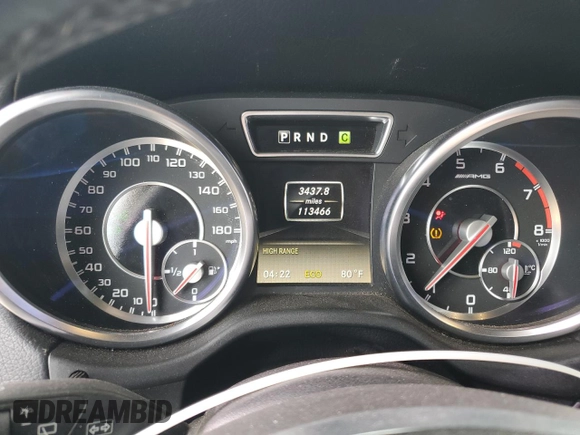 2013 Mercedes-Benz G-Class AMG G 63 with VIN WDCYC7DF6DX200311, listed as a Copart auction lot 87417974 with 113,466 mi miles and Salvage Title. Bid and sale history available at carsss.com. Image 9.
