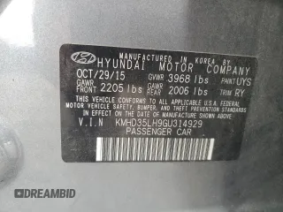 2016 Hyundai Elantra GT with VIN KMHD35LH9GU314929, listed as a Copart auction lot 74082264 with 96,534 mi miles and Salvage Title. Bid and sale history available at carsss.com. Image 13.