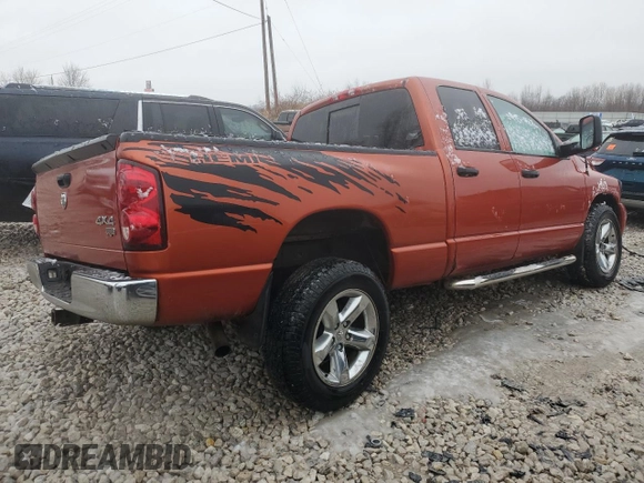 2008 Dodge 1500 SLT with VIN 1D7HU18208S615981, listed as a Copart auction lot 46594765 with 198,406 mi miles and Clean Title. Bid and sale history available at carsss.com. Image 3.