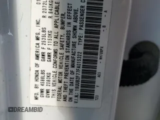 2015 Acura TLX Advance z VIN 19UUB2F77FA015322, wystawiony jako Copart lot #57364975 z przebiegiem 157 722 mil mil oraz Szkoda całkowita • Salvage title. Historia ofert i sprzedaży dostępna na DreamBid. Obrazek 12.