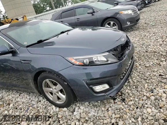 2015 Kia Optima LX with VIN KNAGM4A76F5575203, listed as a Copart auction lot 58827985 with 115,259 mi miles and Clean title. Bid and sale history available at DreamBid. Image 13.