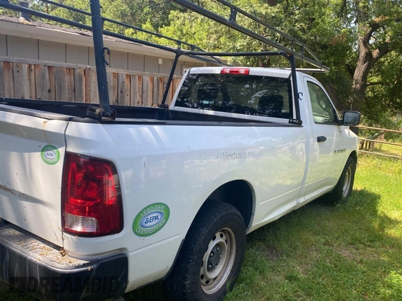 2012 Ram 1500 ST with VIN 3C6JD6DK0CG231253, listed as a Copart auction lot 54628955 with 194,864 mi miles and Clean title. Bid and sale history available at DreamBid. Image 4.