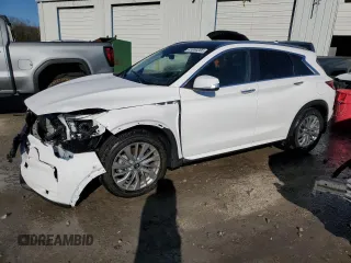 2024 Infiniti QX50 Luxe with VIN 3PCAJ5BA2RF105304, listed as a Copart auction lot 41650205 with 6,859 mi miles and Salvage Title. Bid and sale history available at DreamBid. Image 1.