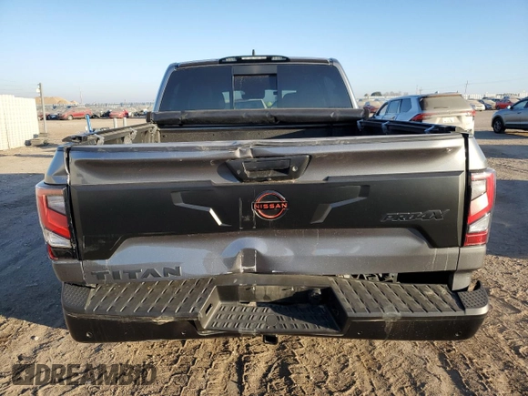 2024 Nissan Titan Pro-4X with VIN 1N6AA1ED7RN106901, listed as a Copart auction lot 43573995 with 42,973 mi miles and Salvage title. Bid and sale history available at DreamBid. Image 6.