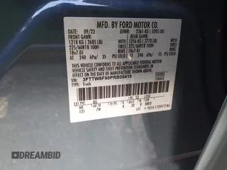 2023 Ford Maverick XL z VIN 3FTTW8F90PRB00416, wystawiony jako IAAI lot #38472866 z przebiegiem 1 427 mil mil oraz . Historia ofert i sprzedaży dostępna na DreamBid. Obrazek 9.