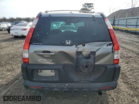 2006 Honda CR-V EX with VIN SHSRD78816U443453, listed as a Copart auction lot 53870575 with 156,652 mi miles and Salvage Title. Bid and sale history available at carsss.com. Image 6.
