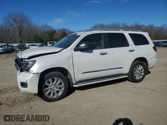 2019 Toyota Sequoia Platinum with VIN 5TDDY5G17KS166005, listed as a Copart auction lot 47090395 with 90,899 mi miles and Salvage Title. Bid and sale history available at carsss.com. Image 1.