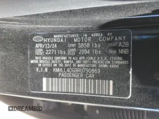2024 Hyundai Elantra SE with VIN KMHLL4DG9RU790869, listed as a Copart auction lot 47128855 with 12,226 mi miles and Salvage Title. Bid and sale history available at DreamBid. Image 13.