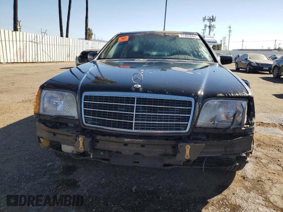 1994 Mercedes-Benz S with VIN WDBGA51E2RA184222, listed as a Copart auction lot 77403664 with 109,428 mi miles and Salvage Title. Bid and sale history available at DreamBid. Image 5.