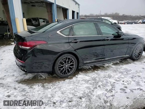 2018 Genesis G80 3.3T Sport with VIN KMHGN4JB5JU222384, listed as a Copart auction lot 42036785 with 38,516 mi miles and Salvage Title. Bid and sale history available at carsss.com. Image 13.