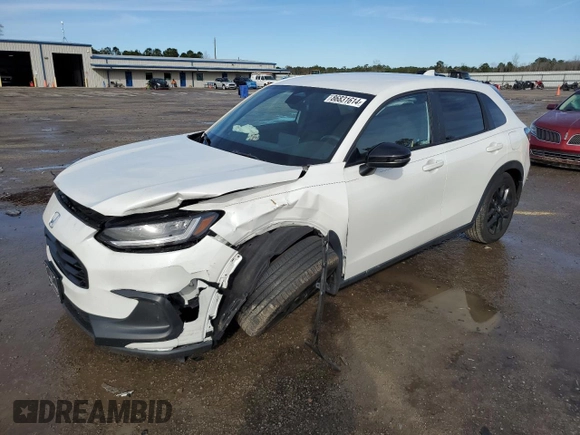 2024 Honda HR-V Sport with VIN 3CZRZ1H5XRM701443, listed as a Copart auction lot 86831614 with 17,491 mi miles and Salvage Title. Bid and sale history available at carsss.com. Image 1.
