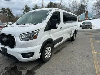 2023 Ford Transit Passenger XL with VIN 1FBAX2YG2PKB56430, listed as a Copart auction lot 44988825 with 22,570 mi miles and Non Repairable. Bid and sale history available at carsss.com. Image 1.
