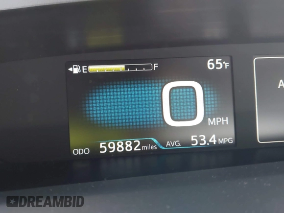 2019 Toyota Prius L Eco z VIN JTDKARFU8K3095669, wystawiony jako IAAI lot #42334160 z przebiegiem 59 882 mil mil oraz . Historia ofert i sprzedaży dostępna na DreamBid. Obrazek 15.