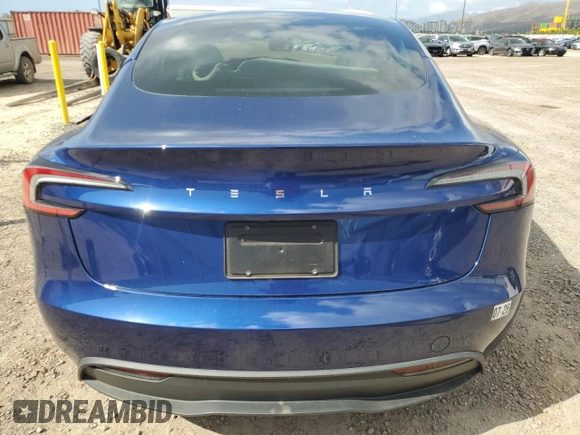 2024 Tesla Model 3 with VIN 5YJ3E1EA4RF798460, listed as a Copart auction lot 88345085 with 3,655 mi miles and Salvage Title. Bid and sale history available at carsss.com. Image 6.