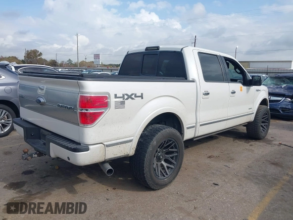 2013 Ford F-150 XL with VIN 1FTFW1ET5DFB01619, listed as a IAAI auction lot 41109292 with 247,785 mi miles. Bid and sale history available at carsss.com. Image 4.